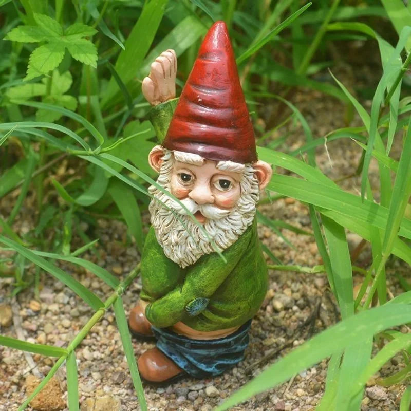 BowLift | Creative Gnome Figurine Made of Resin with White Beard