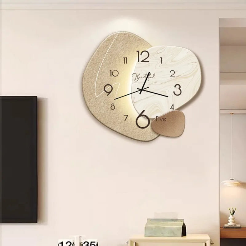 Modern design wall clock for living room – Stylish, silent wall clock for elegant room decoration | Bowlift