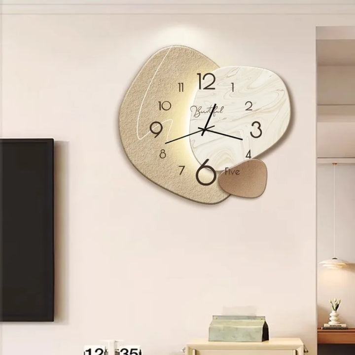Modern design wall clock for living room – Stylish, silent wall clock for elegant room decoration | Bowlift