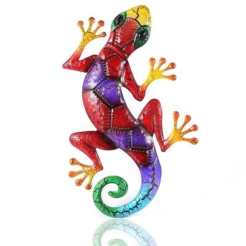 BowLift | Artinova Wall Decor Animal Motif | Handcrafted from Wrought Iron | Colorful Accents in Green, Red or Blue