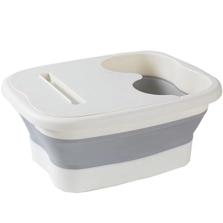 BowLift | Solevia Foldable Foot Bath with Massage Function | Space-saving & sturdy | For foot care, pedicure & relaxation at home