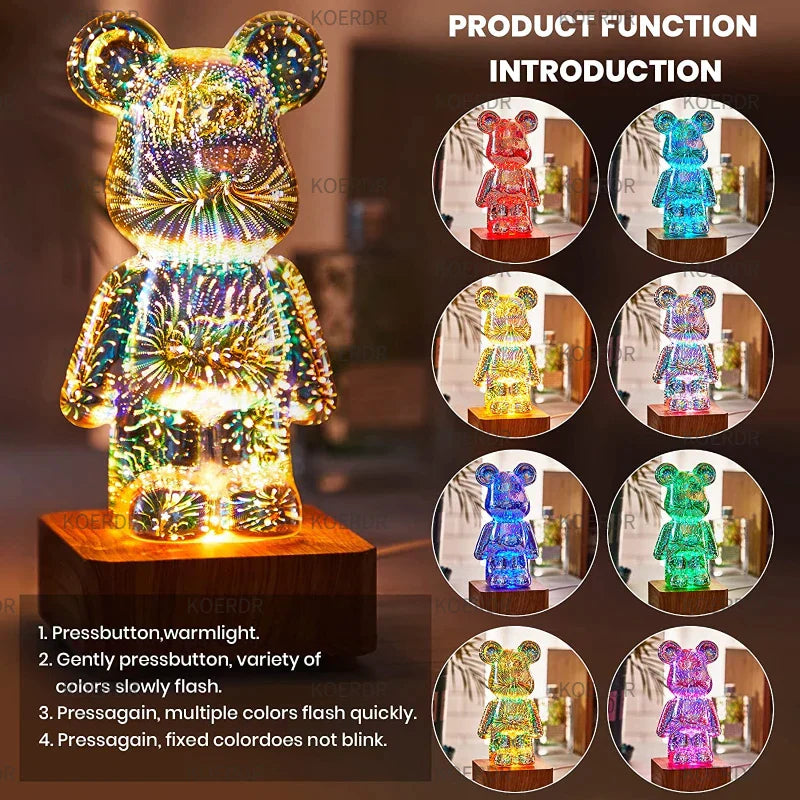 BowLift | Magical 3D Firework Projection Mood Lamp - StarBear