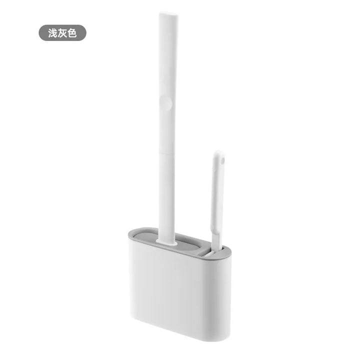 Silicone toilet brush with wall holder | Bowlift