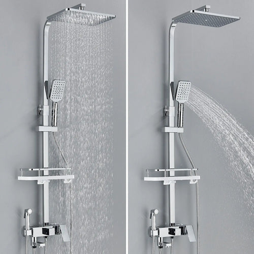 BowLift | RainFlow Luxe Rain Shower Set – adjustable brass shower fixture with 4 functions