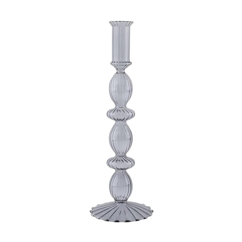 Ribbed Glass Candleholders - Pastel | Bowlift