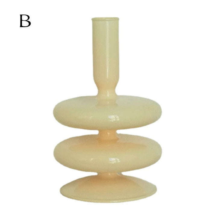 Ivory Glass Candleholder | Bowlift