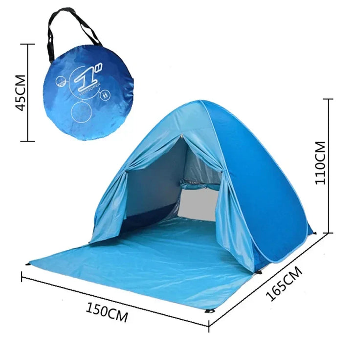 Automatic Pop-Up Ultralight Full Shade Beach Tent | Bowlift