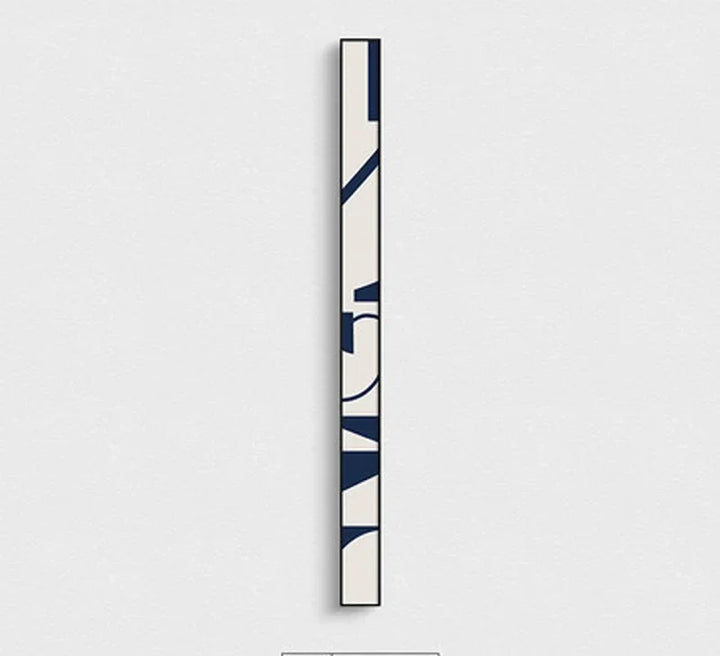 Creative Abstract Blue White Slim Format Wall Art Fine Art Canvas Prints Tall Narrow Wide Format Pictures For Living Room Foyer Stairway Wall Decor | Bowlift