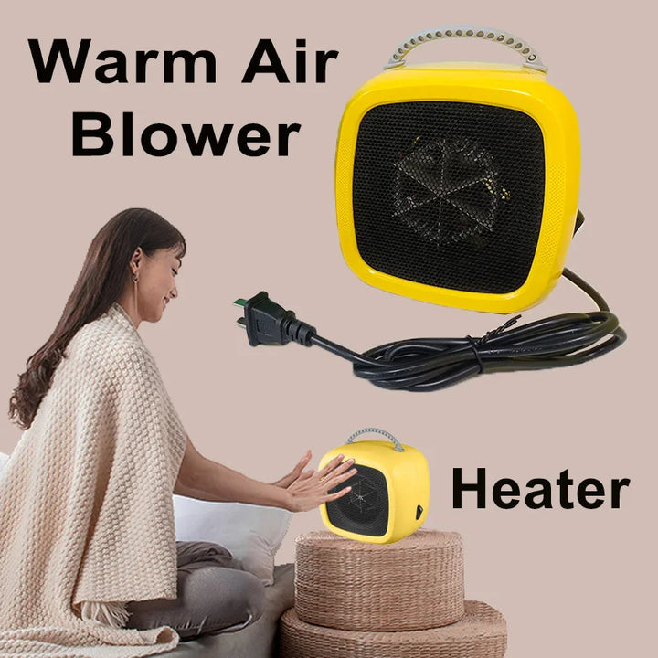 BowLift | HeatEase | Mini Table Heater | Portable PTC Ceramic Heater | 14.2×14.1×10.1 cm | Quiet & Energy Saving