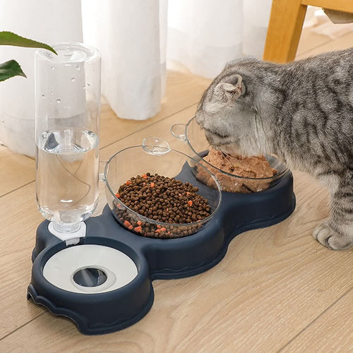 BowLift | 3-in-1 feeding station with drinking dispenser & raised bowl