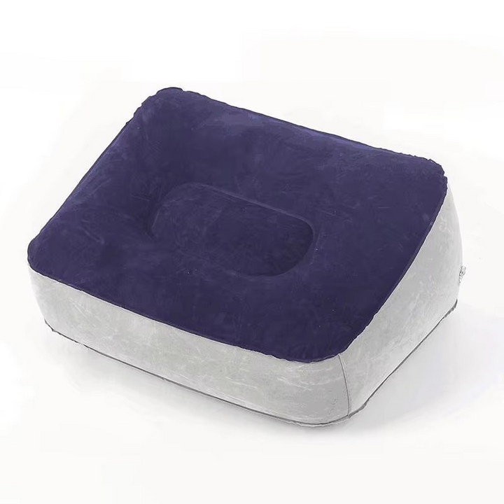 BowLift | Inflatable Footrest Pillow - Leg Support Cushion for Travel, Office & Home