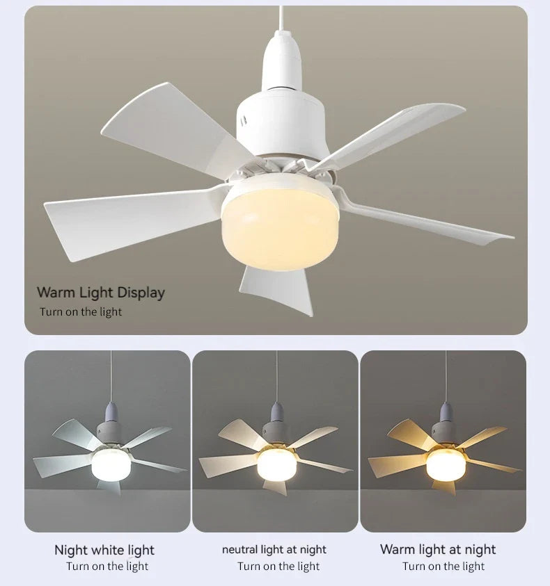 30W E27 Ceiling Fan Light with Remote - LED Dimming Function, Intelligent Silent Fan for Bedroom & Living Room | Bowlift