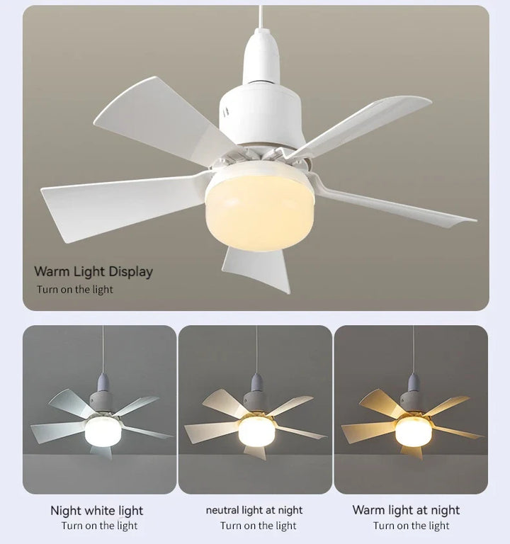 30W E27 Ceiling Fan Light with Remote - LED Dimming Function, Intelligent Silent Fan for Bedroom & Living Room | Bowlift