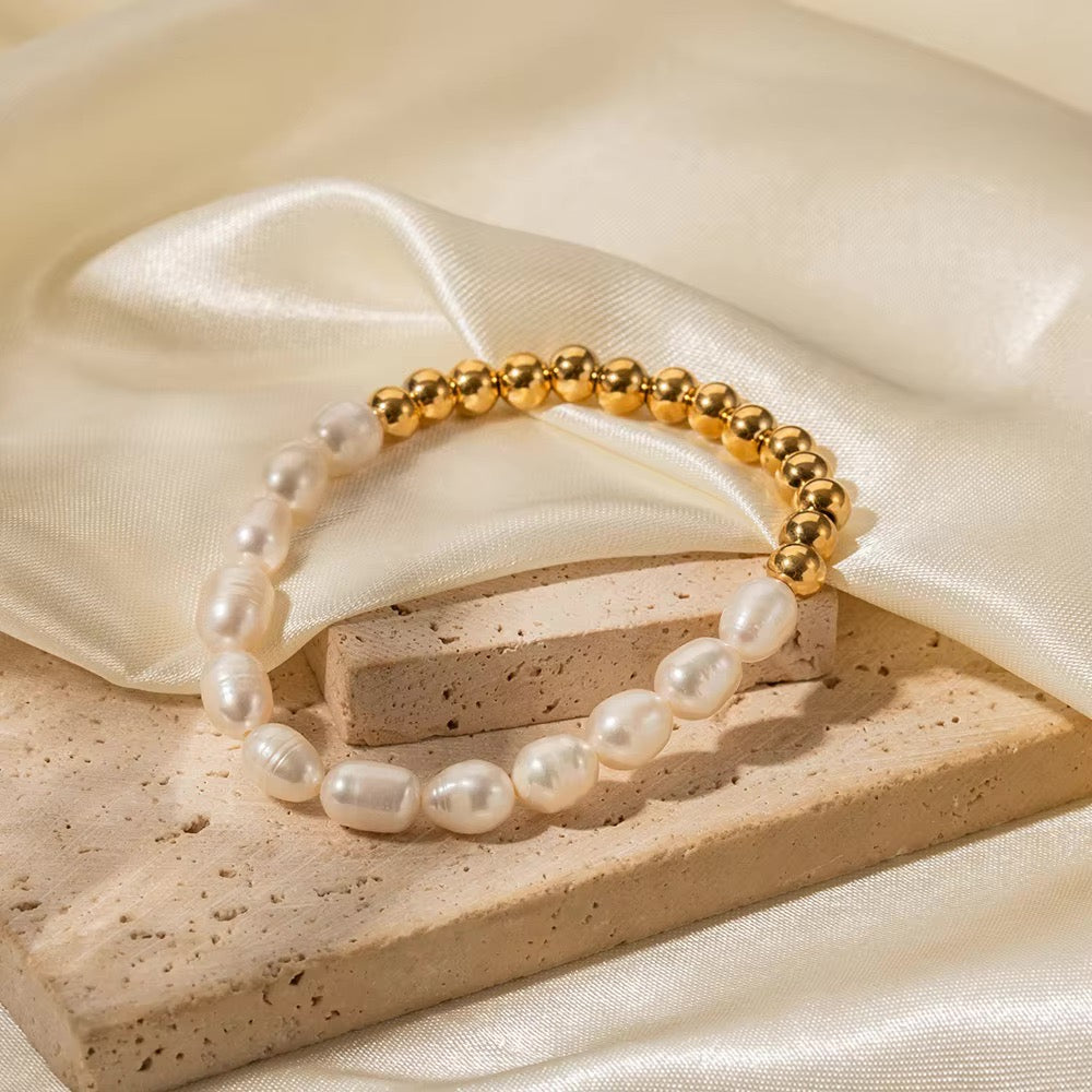 BowLift | 18k Beaded Pearl Split Bracelet