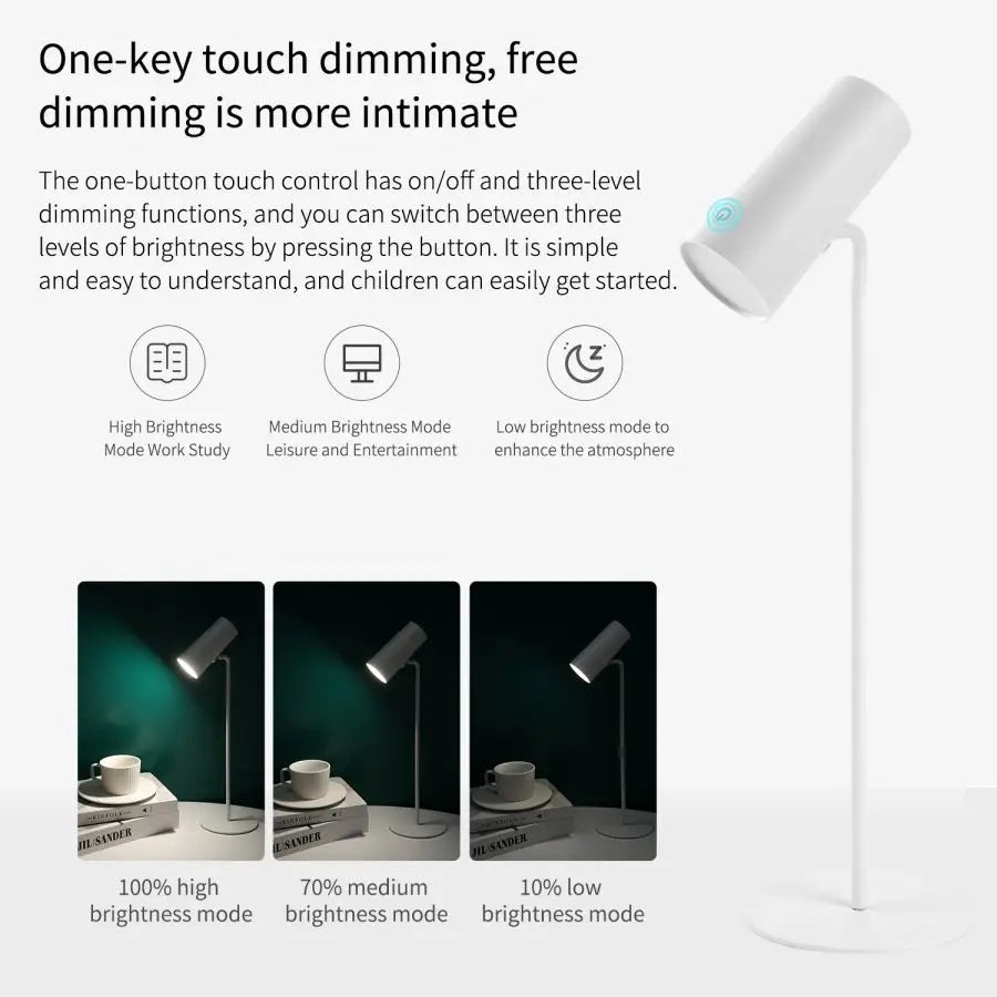 BowLift | LumiPro LED Desk Lamp | 3W | Rechargeable | 10–50 hrs. runtime | Type-C charging