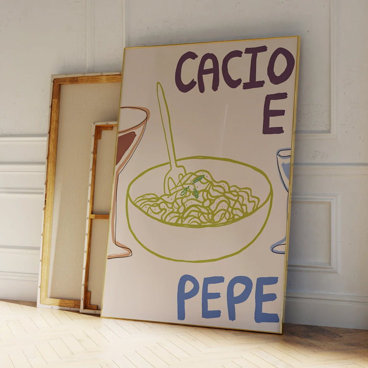 Cacio e Pepe & Spaghetti Bolognese Wall Art | Bowlift
