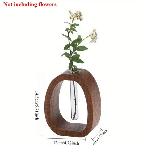 Oval Wood Frame Single Stem Vase | Bowlift