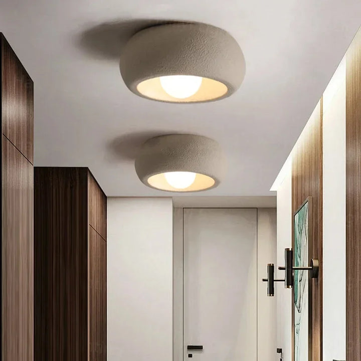 BowLift | Japanese Wabi-Sabi Round Ceiling Lamp LED