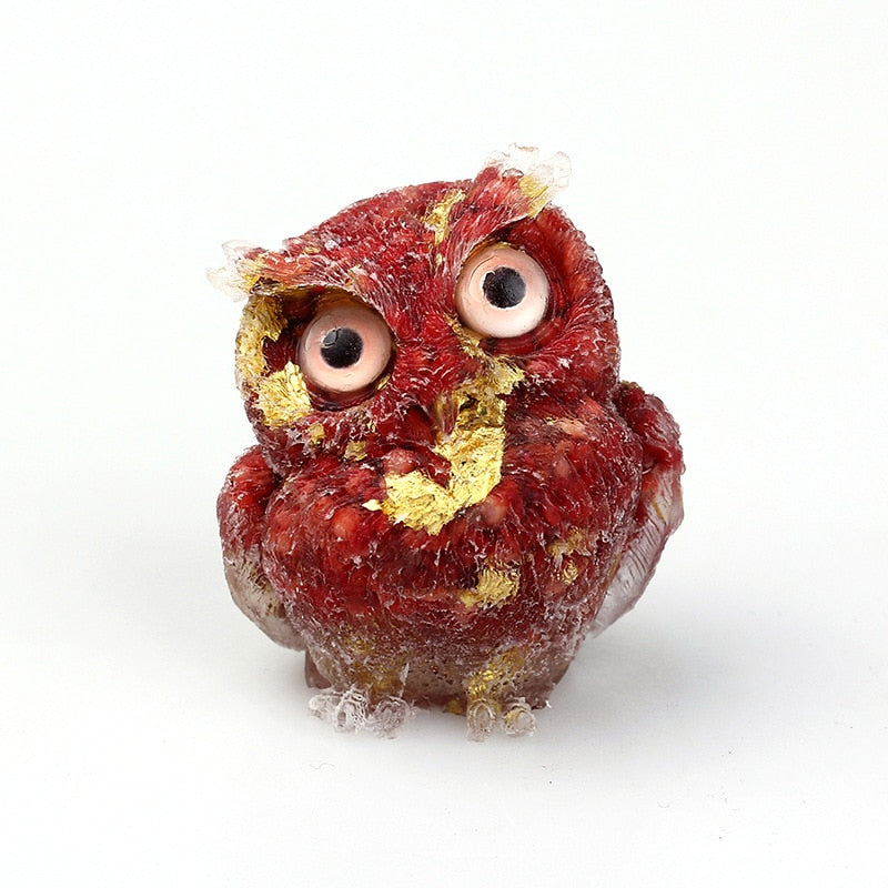 BowLift | Natural Crystal Owl Figurine: Handmade Collector's Item