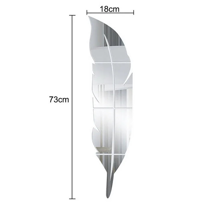 BowLift | 3D Feather Art Mirror Wall Sticker