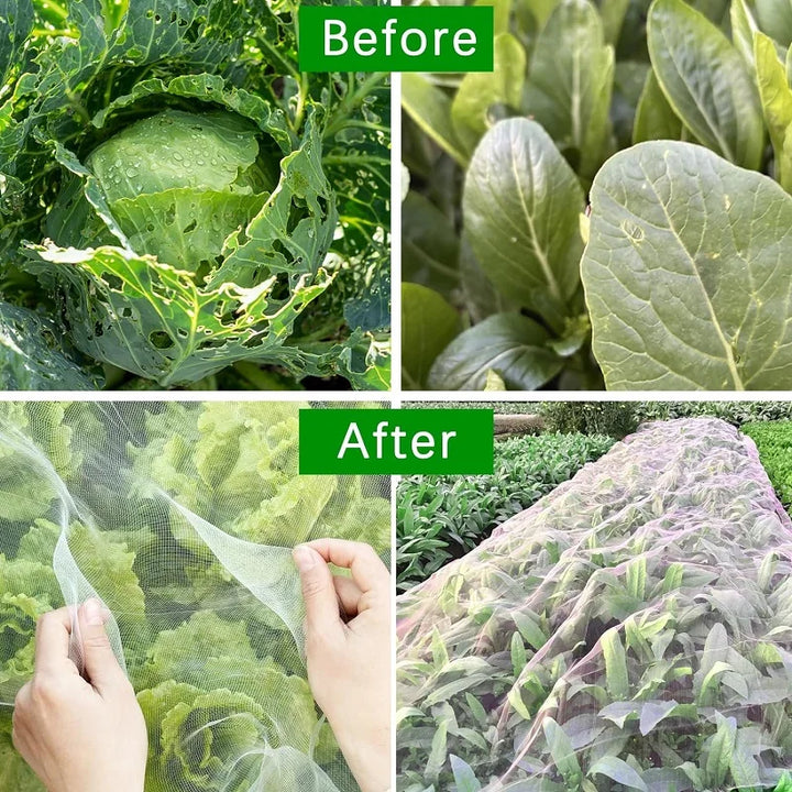 BowLift | GARDIVIA Vegetable Protection Net | High-Density Insect Net Made of Polyethylene | UV Resistant & Breathable | For Raised Beds & Vegetable Cultivation