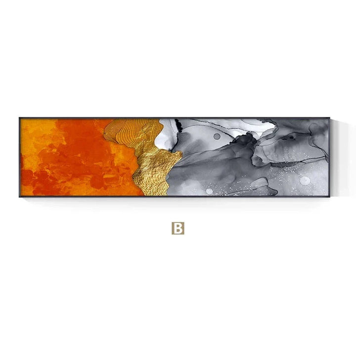 Auspicious Abstract Light Luxury Colorful Wide Format Wall Art Fine Art Canvas Prints Pictures For Above The Sofa Art For Above The Bed | Bowlift