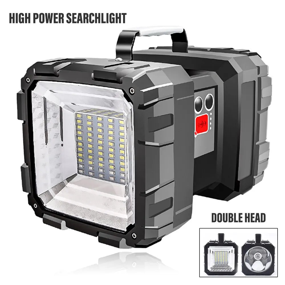 BowLift | LED Battery Spotlight DualonX Pro | 40 W | Double Lamp with 7 Light Modes | Rechargeable & Waterproof IP64 | Power Bank Function