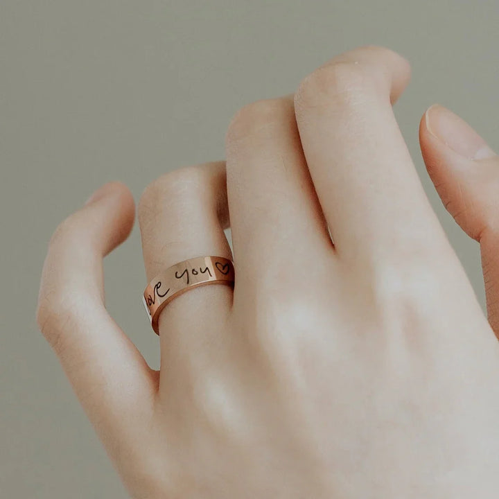 BowLift | Personalized Hand Written Note Ring