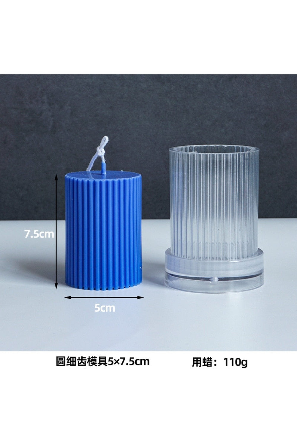 striped column candle shape | Bowlift