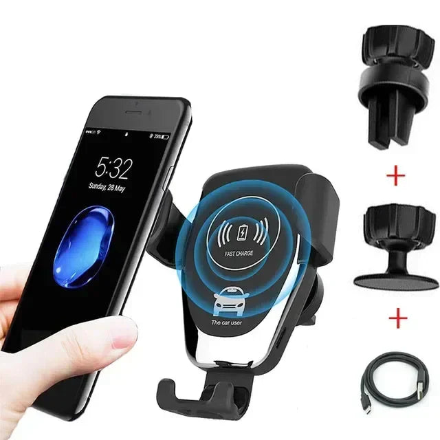 BowLift | Voltano Auto Phone Holder | Wireless & Fast Charging | Automatically Locking | For Air Vent