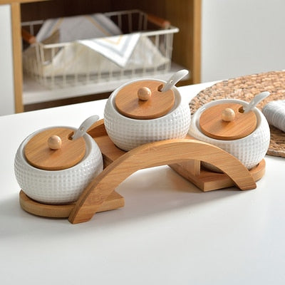 BowLift | Nordic Touch Ceramic Smart Seasoning Set