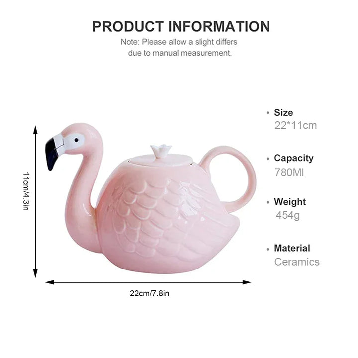 BowLift | Pink Flamingo Ceramic Tea Set