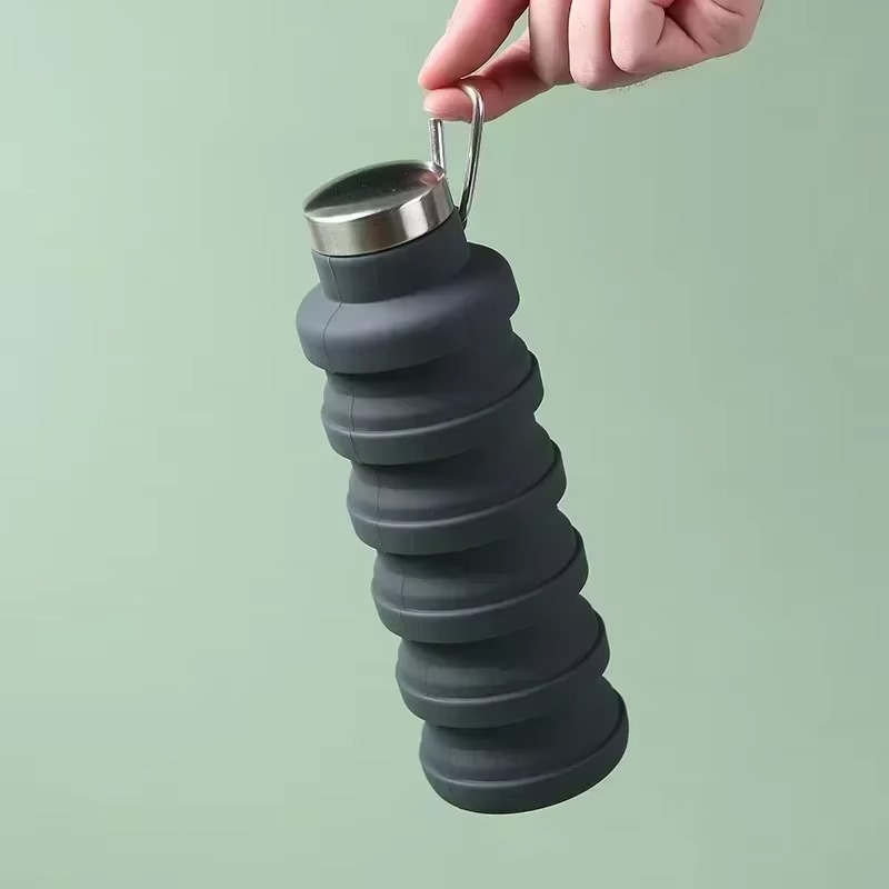 BowLift | Collapsible Silicone Water Bottle – Portable Folding Travel & Sports Bottle Cup