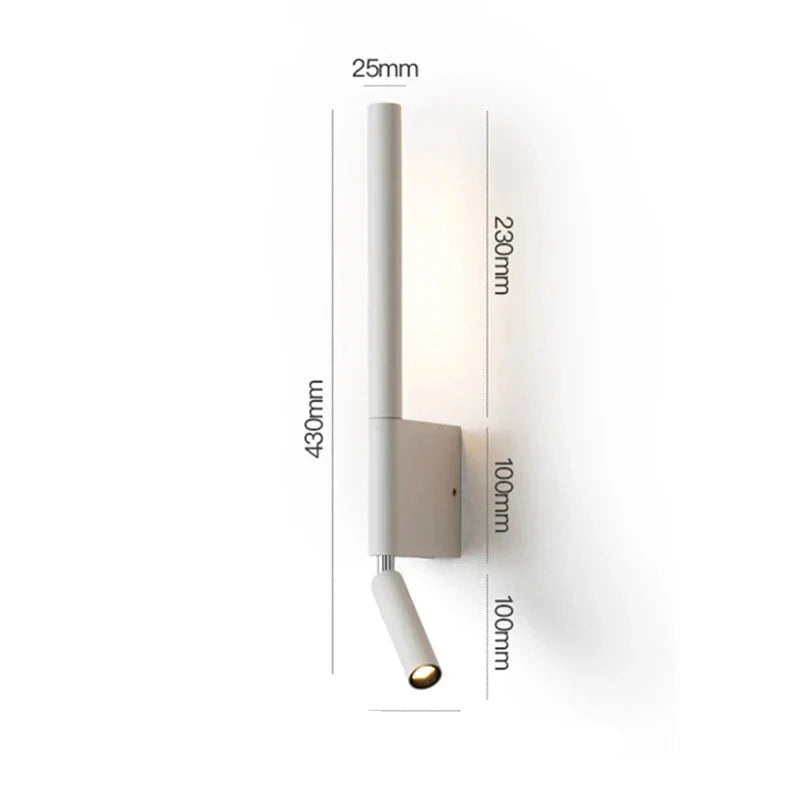 Modern LED wall lamp for bedroom, adjustable wall light in hotel style | Bowlift