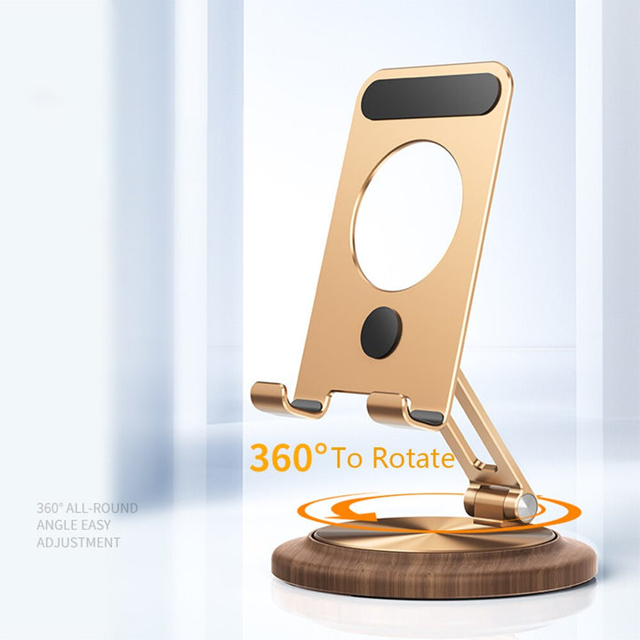 BowLift | 360 Rotating Wooden Foldable Universal Phone Holder