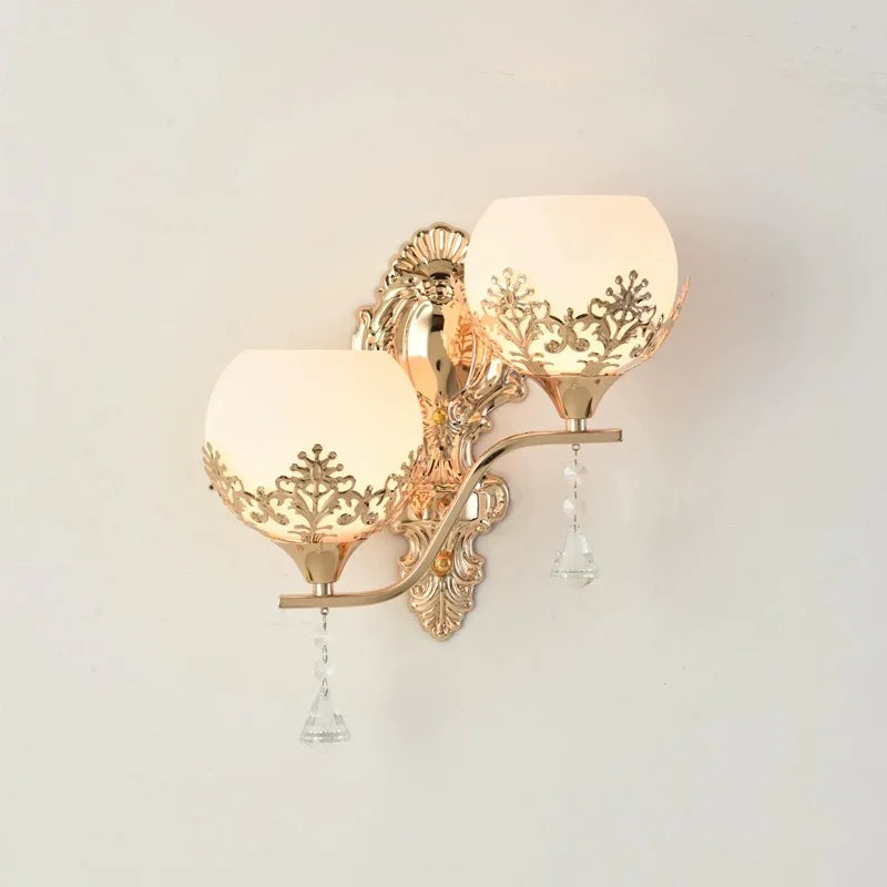 LuxeGlow - Gold LED Wall Lamp for Mood Lighting Bowlift