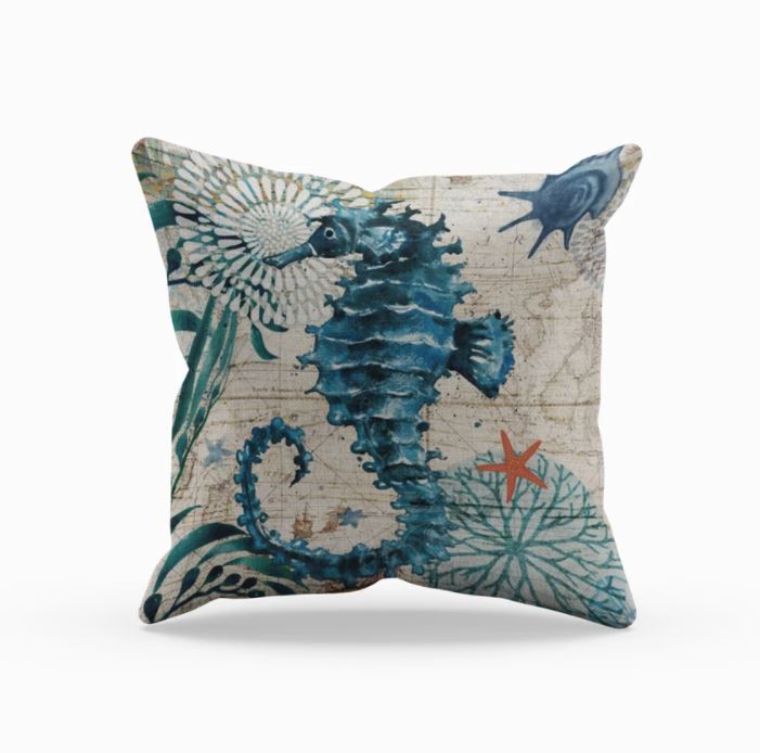 BowLift | Cushion with Sea Life Motif for Decoration