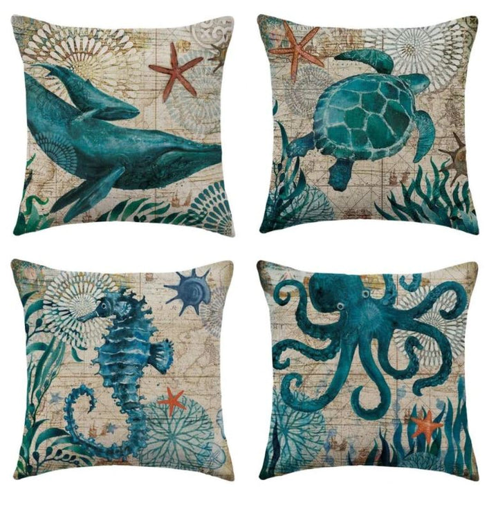 BowLift | Cushion with Sea Life Motif for Decoration
