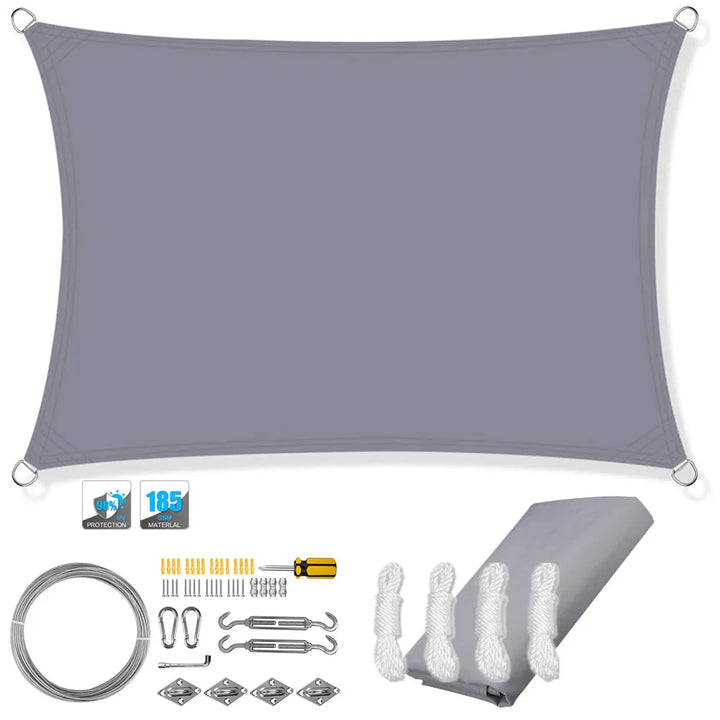 BowLift | Waterproof Rectangular Sun Shade Sail with UV Protection & Mounting Kits – ShadeGuard