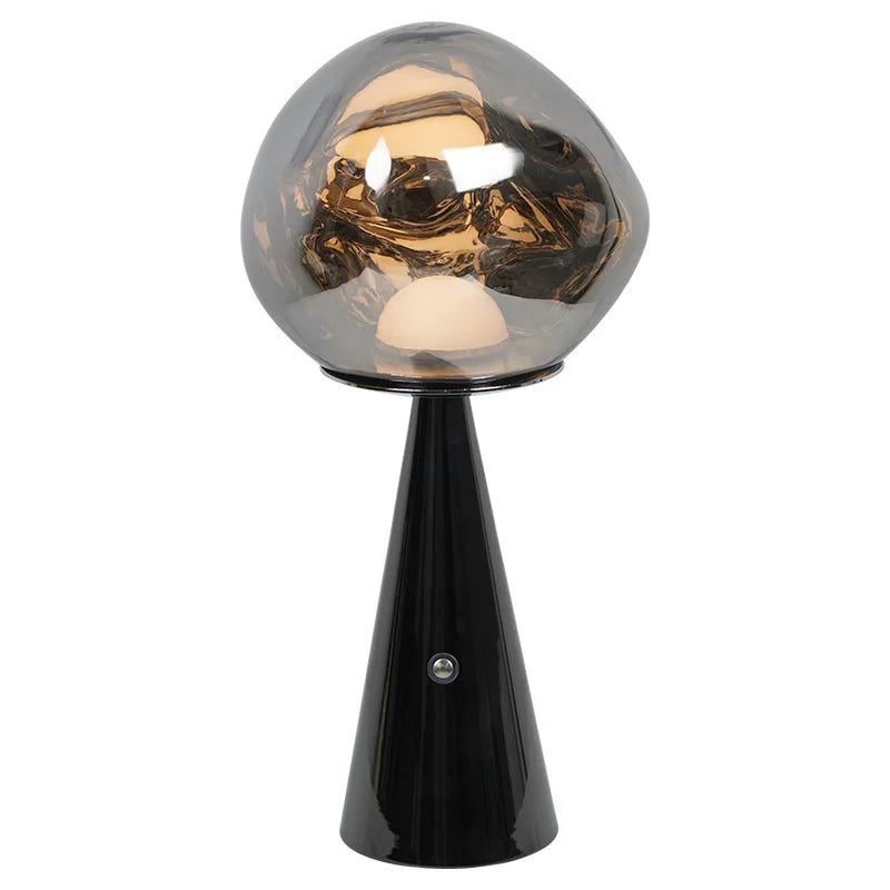 Modern Mini Table Lamp in Lava Design with LED Light - Decorative Lamp for Living Room, Bedroom & Office | Bowlift