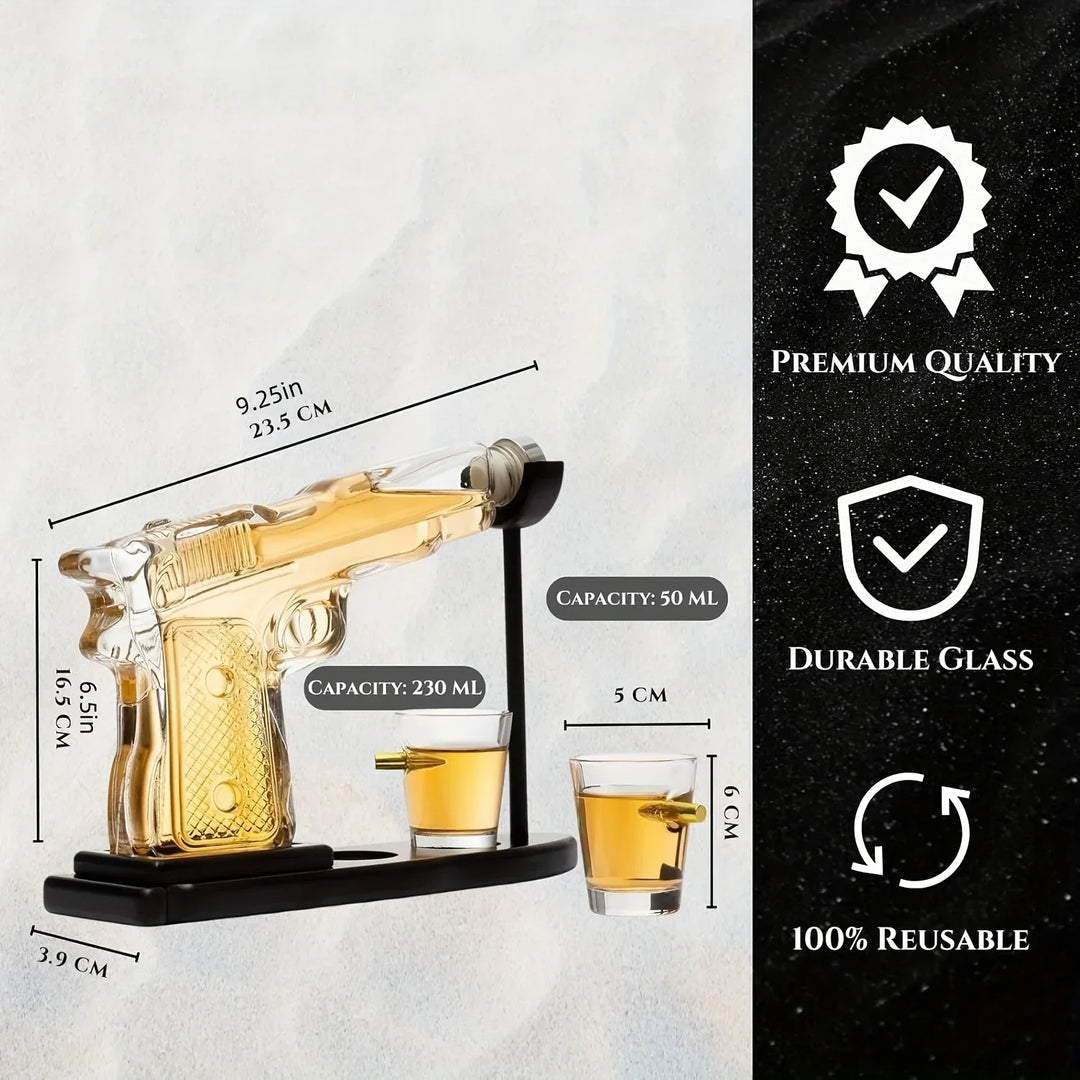 BowLift | Gun Shape Bullet Glass Decanter Set