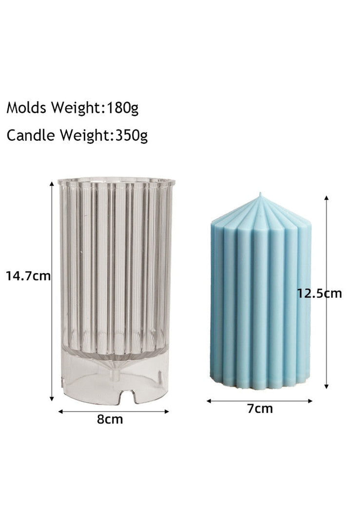 striped column candle shape | Bowlift