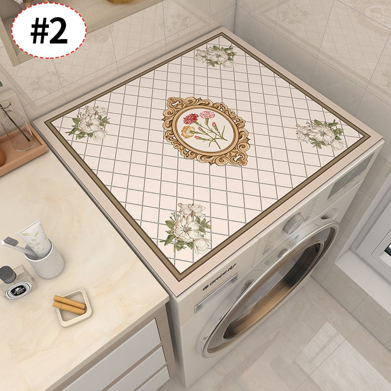 BowLift | Retro Floral Washing Machine Cover Drainer Mat