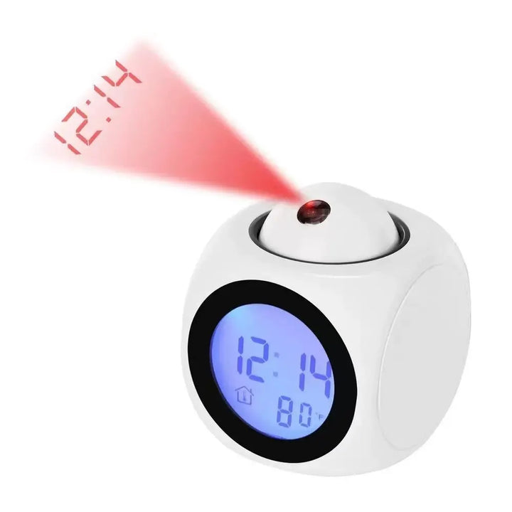 AlarmBeam Projection Alarm Clock with Temperature and Dual Alarm – LED Display | Bowlift