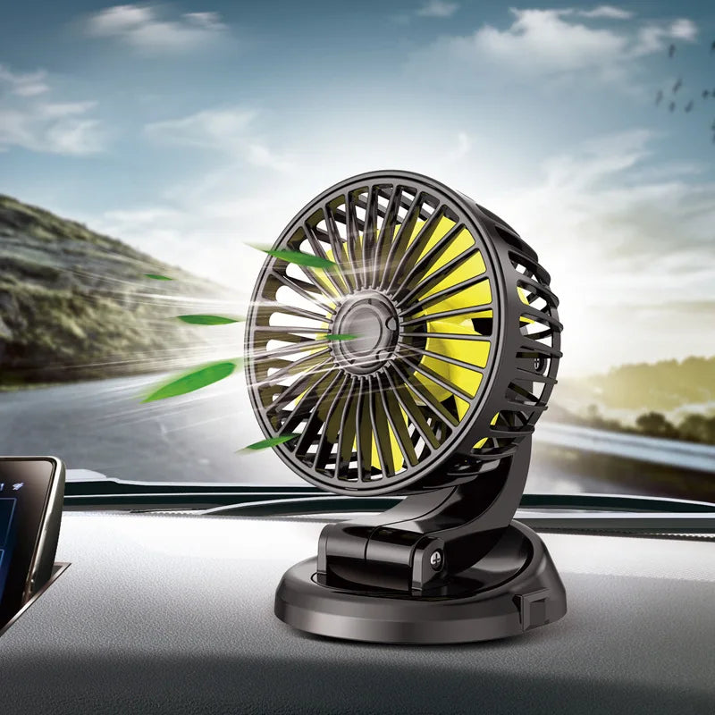 BowLift | Ventoro Auto Fan 12V/24V/5V | USB or Cigarette Lighter | Rotatable & Compact | For Car, Truck, SUV, Motorhome & Office