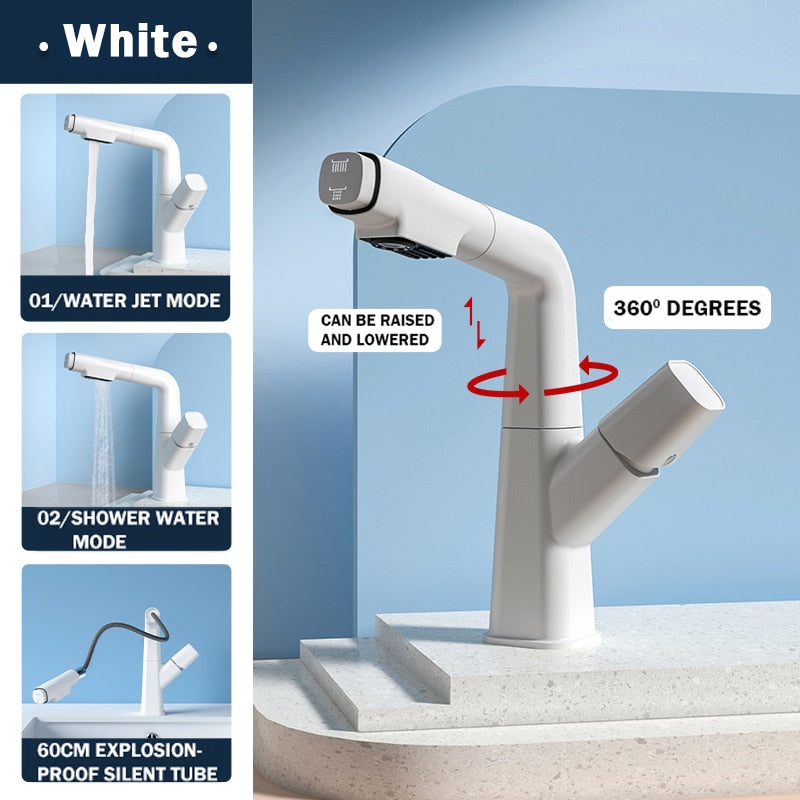 BowLift | Futuristic Rotating European Pull Out Faucet