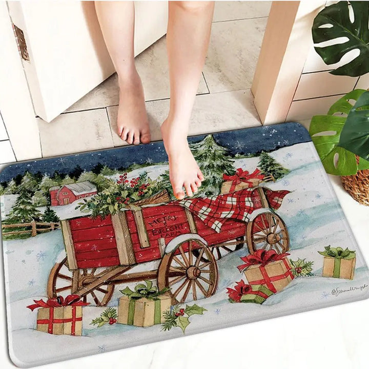 FestiveWelcome – Luxury Christmas Doormat for your Threshold Bowlift