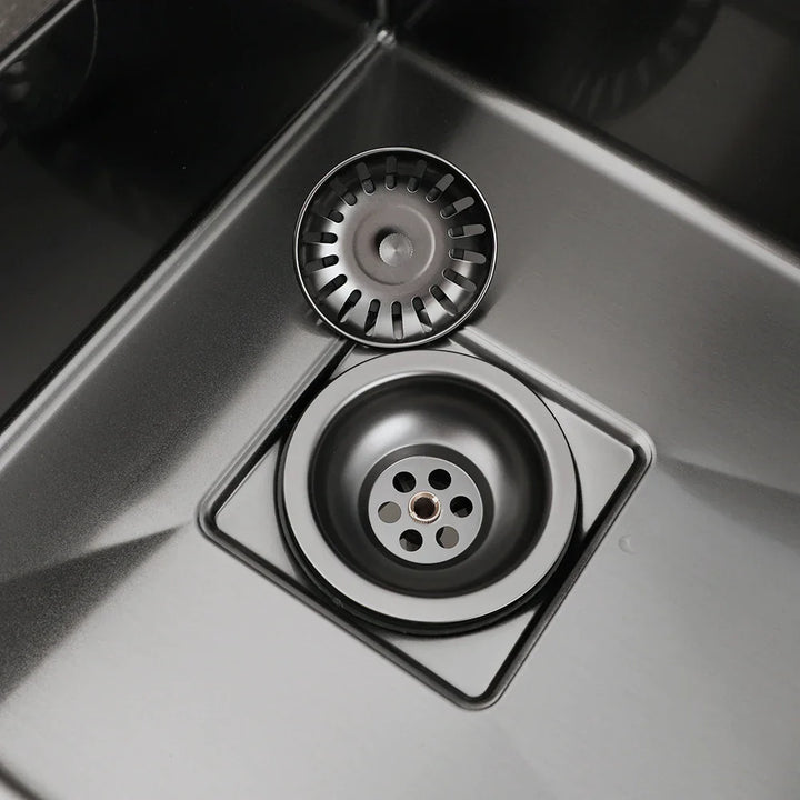 AquaGuard Stainless Steel Sink Strainer with Odor Filter – Pop-Up Stopper & Anti-Blocking Basket Bowlift