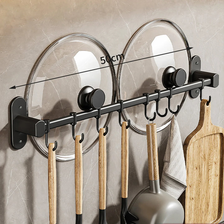 CookEase Kitchen Wall Shelf – Multifunctional Organizer for Lids, Spatulas & Kitchen Utensils Bowlift