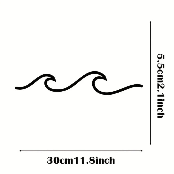 Minimalist Metal Ocean Wave Art 3d Wall Decoration For Living Room Bedroom Modern Home Interior Styling | Bowlift
